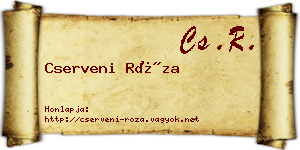 Cserveni Róza névjegykártya